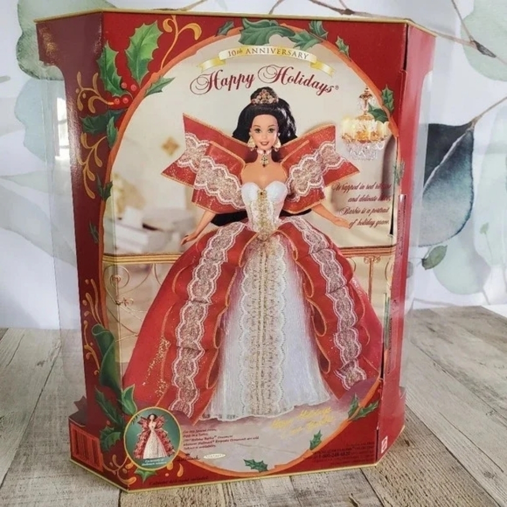 BARBIE | 10th Anniversary Happy Holidays Barbie from 1997 NIB - Picture 2 of 6